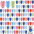 Paw Print Dog Bandanas Bulk - 100 Pieces for Pet Parties