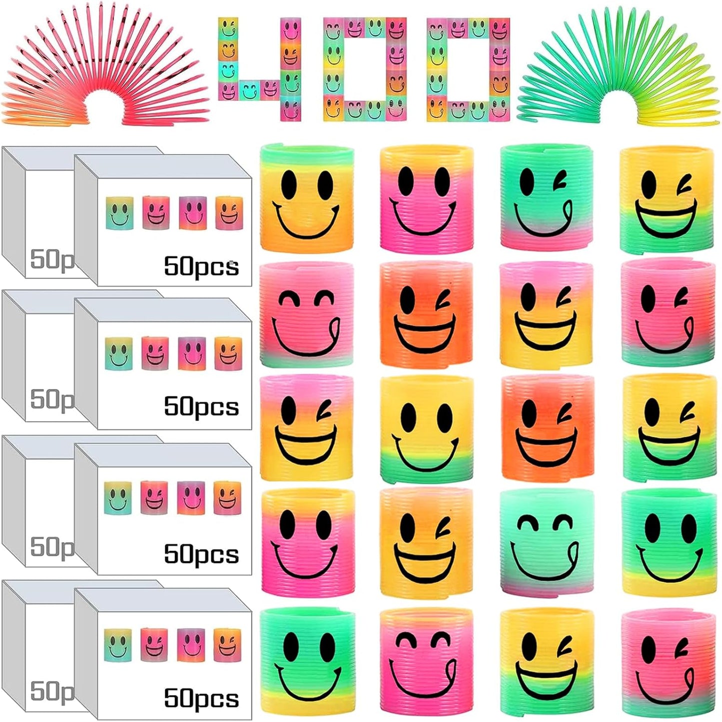 Mini Spring Party Favors for Kids - 400 Pcs Colorful Fun