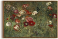 Vintage Landscape Canvas Wall Art Framed - Rustic Floral Focal