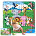 50x50 Playpen Mat with 12-Piece Puzzle - Thick Foldable Baby Play Mat