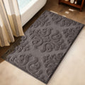 LUMI Bathroom Rug 24x43 Grey - Ultra Soft Microfiber Bath Mat