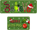 Grinch Christmas Kitchen Mats 2PCS - Washable Non Slip Runner Set