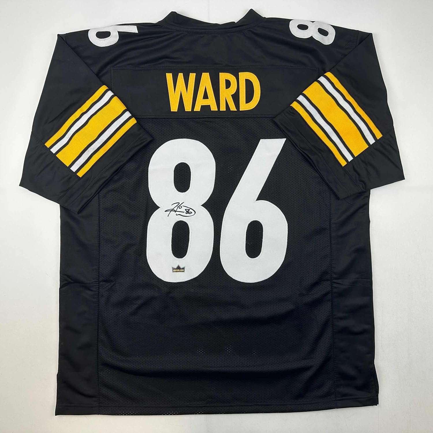 Facsimile Autographed Hines Ward Pittsburgh Black Jersey XL