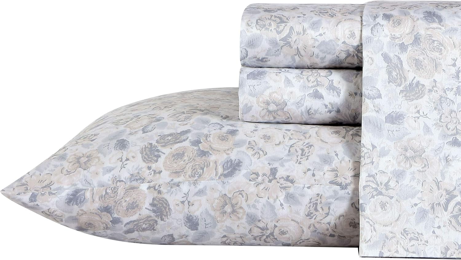 Queen Sheet Set by Laura Ashley - Buttery-Soft Cotton Sateen