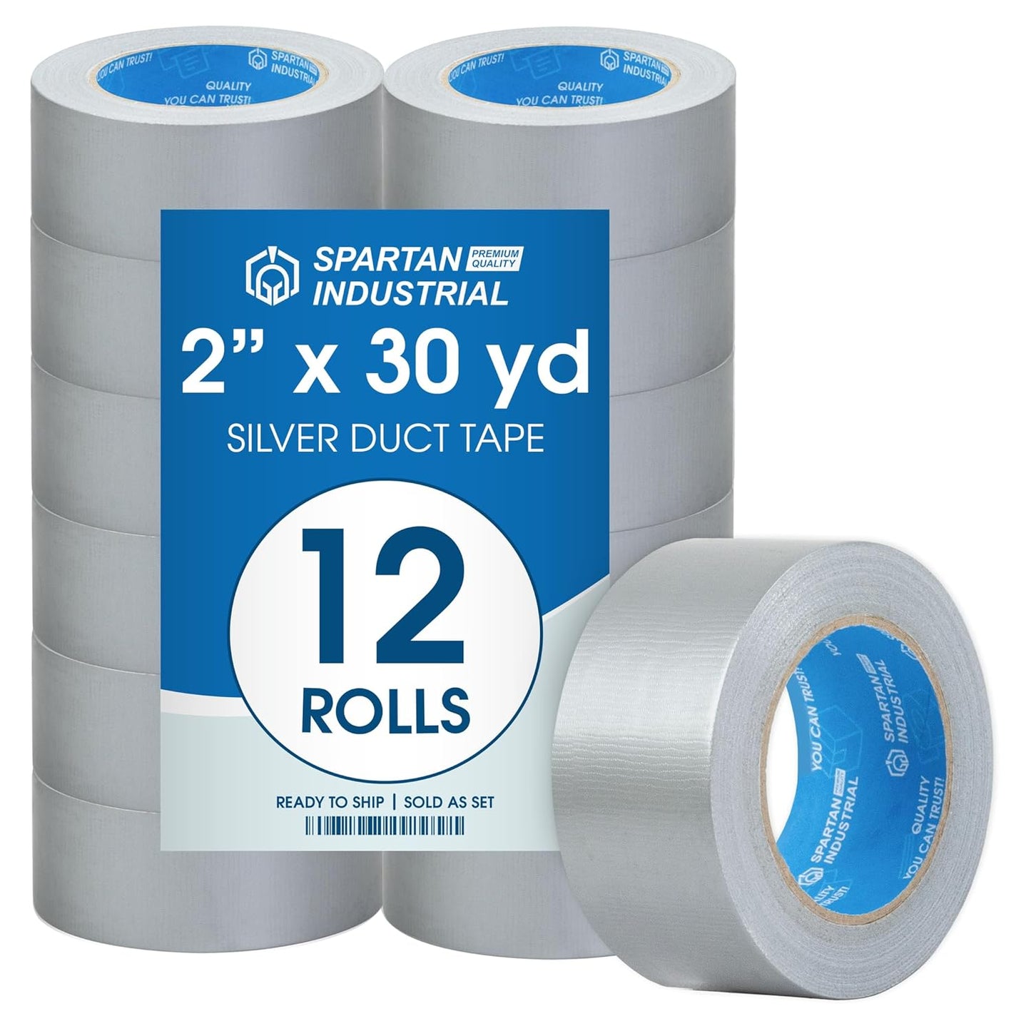 Spartan Industrial 2 in X 30 yd Silver Duct Tape for Heavy Duty Use