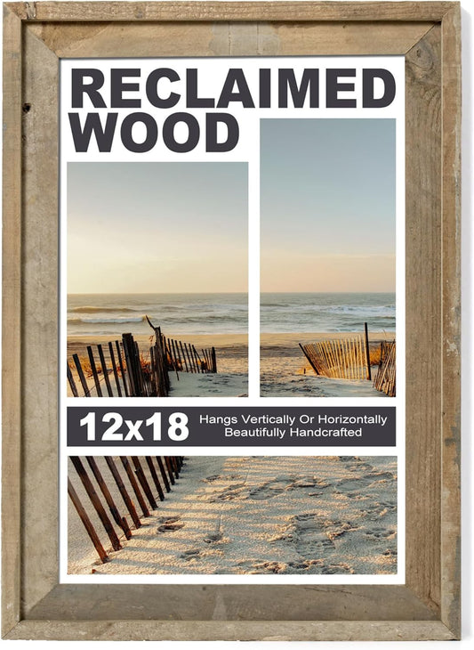 Rustic 12x18 Picture Frame for Charming Home Decor Display