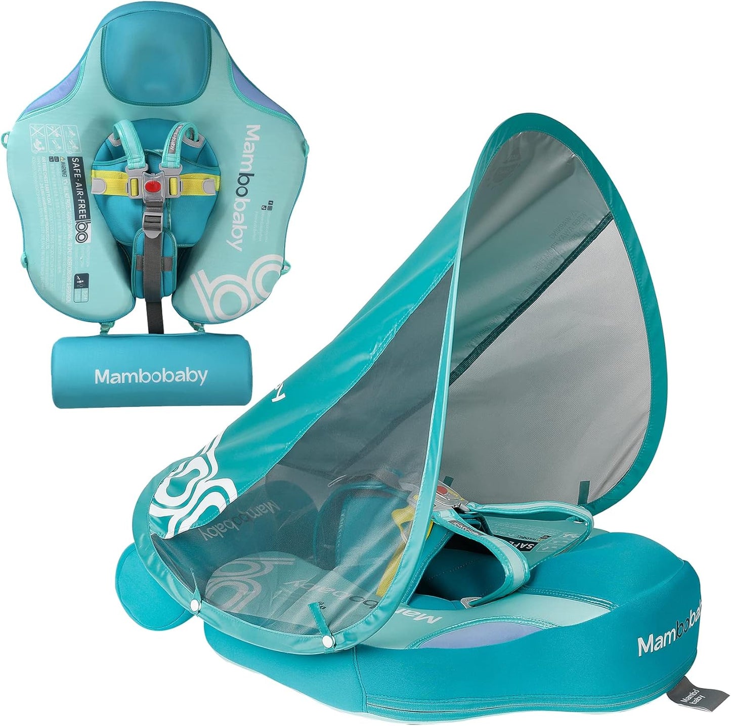 Add Tail Mambobaby Float with Canopy for Safe Baby Swimming