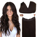 GOO GOO Wire Hair Extensions Human Hair 16in - Natural Light Brown