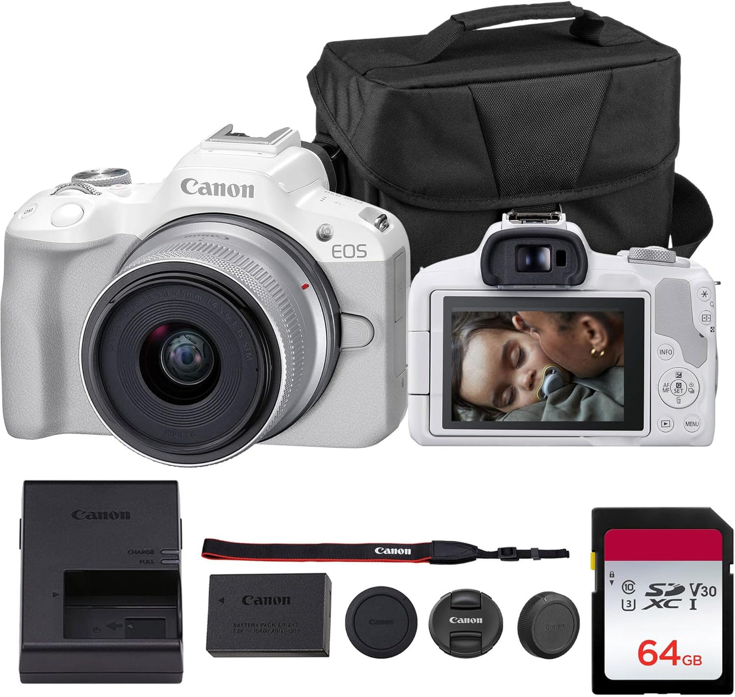 Canon EOS R50 Mirrorless Camera Kit with 4K Video & Lens