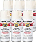 Rust-Oleum Stops Rust Spray Paint 6-Pack - Durable Gloss Canvas White