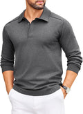 Coofandy Men's Knit Polo Sweater for Relaxed Casual Fashion