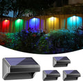 Bridika Fence Solar Lights Outdoor Warm White & Color Glow - 4 Pack