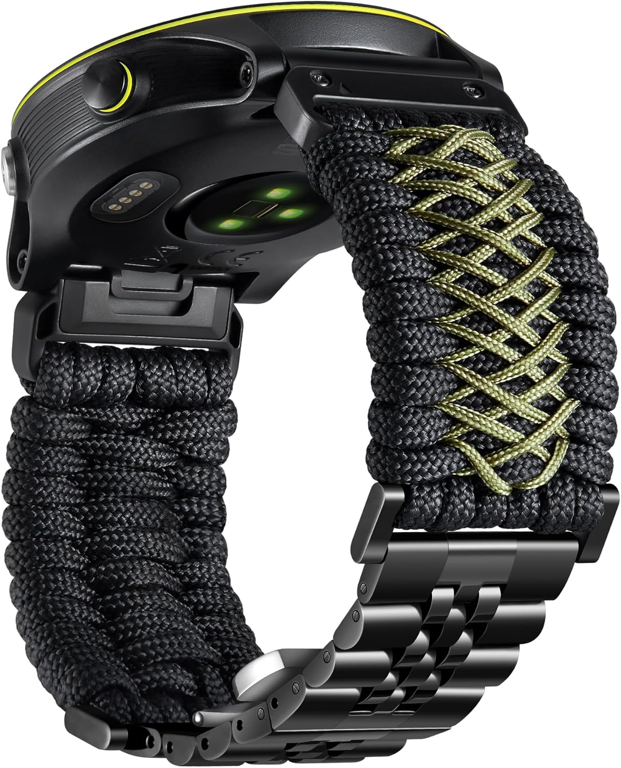 BINLUN 22mm 26mm Braided Paracord Sport Strap for Garmin Watches