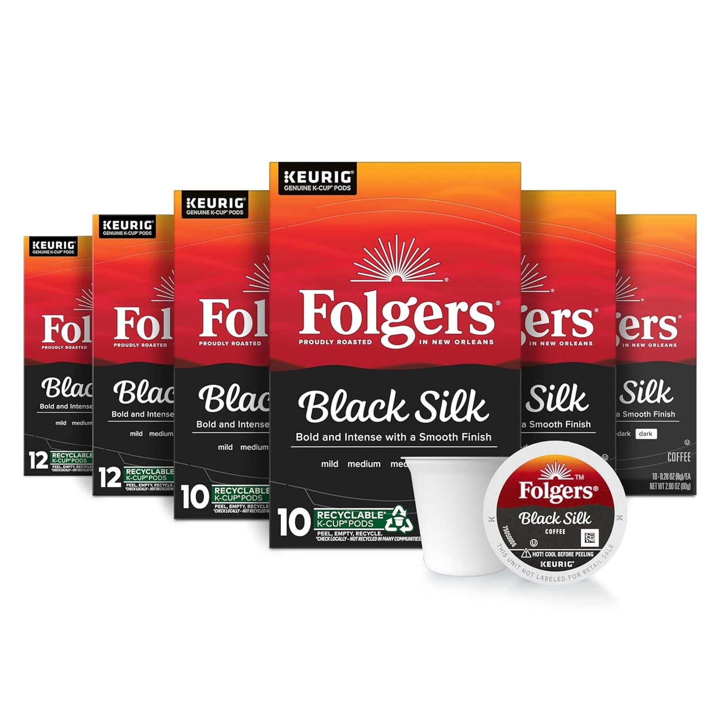 Folgers Black Silk Coffee K-Cup Pods for Bold Dark Roast Lovers