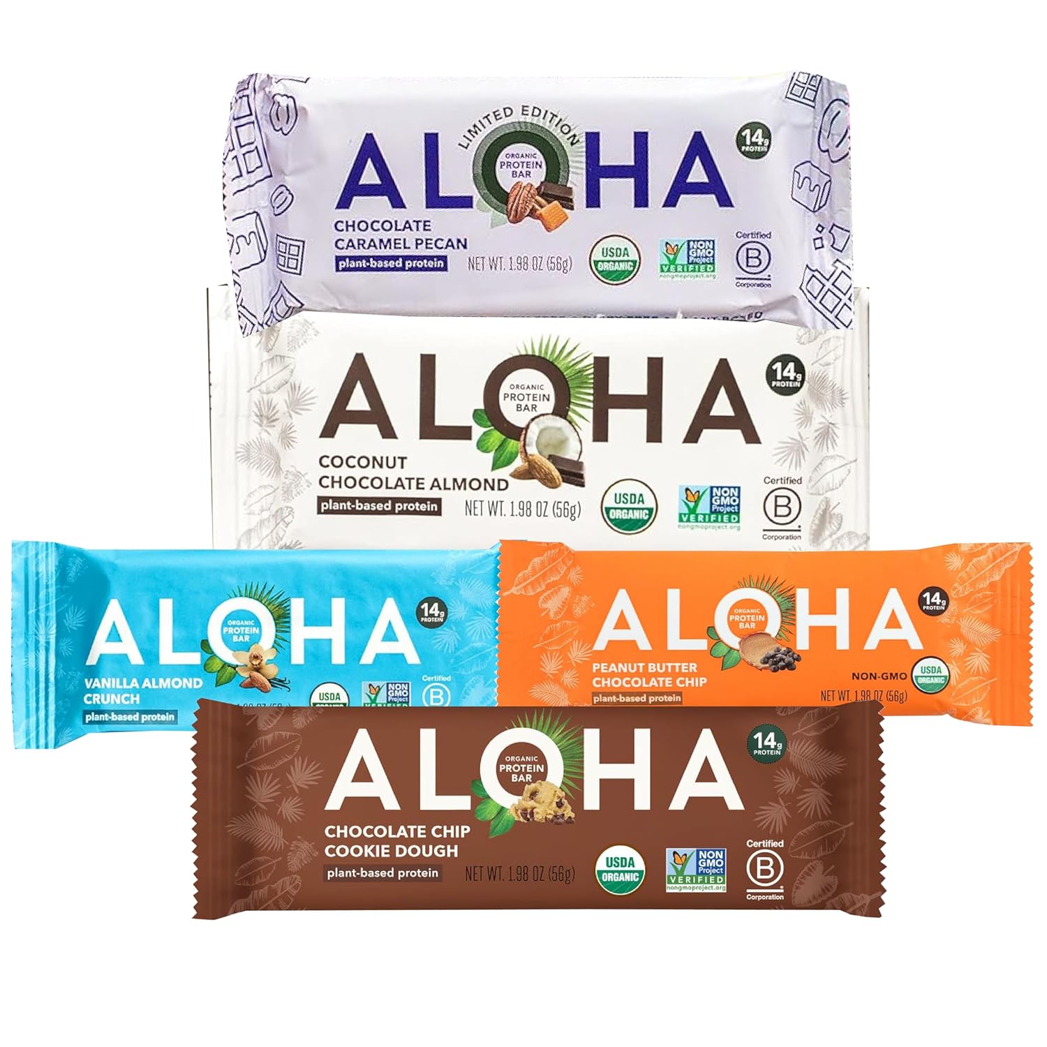 Aloha Protein Bars Organic Plant Based Protein Bars - 12 Pack