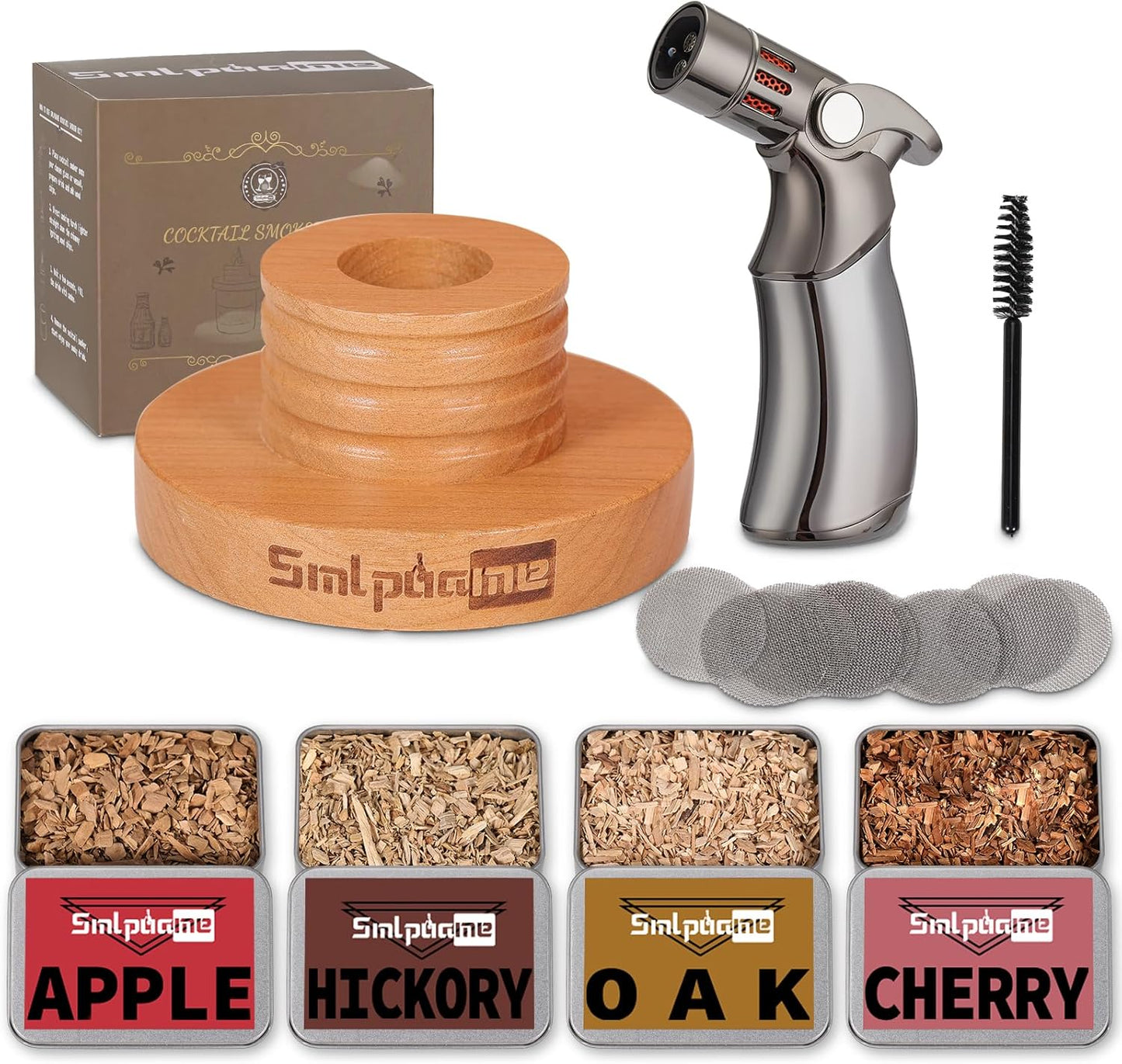 Bourbon Smoker Kit with 4 Wood Chips - Gift for Him