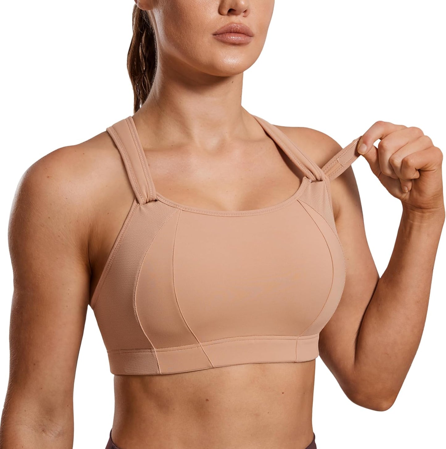 SYROKAN Women's High Impact Adjustable Sports Bra for Comfort