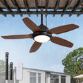 42 Inch Wet Rated Outdoor Ceiling Fan with Lights and Remote