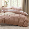 Bedsure Mocha Mousse California King Duvet Cover Set - Extra Soft