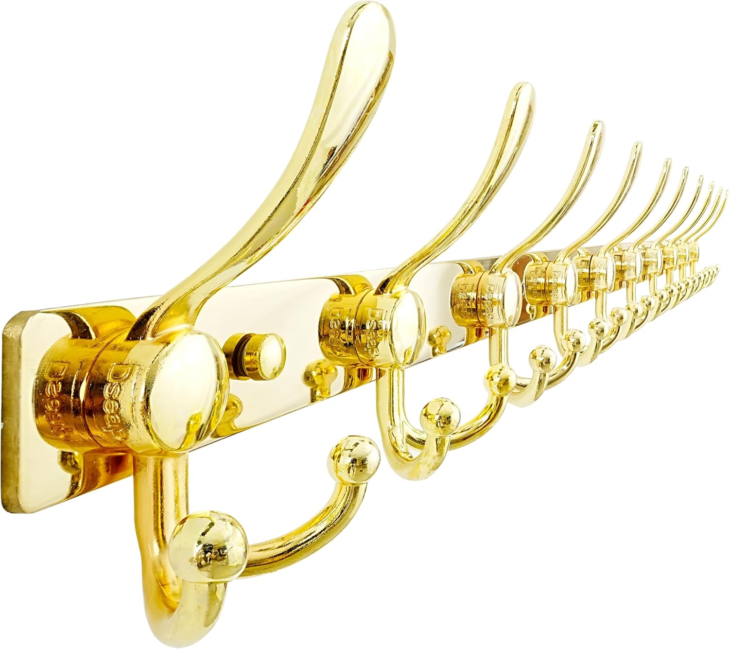 Dseap MaxStrong 2.0 Coat Rack Wall - Heavy-Duty Hook Rail