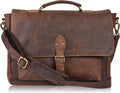 Oak Leathers Leather Laptop Messenger Bag for Office Travel