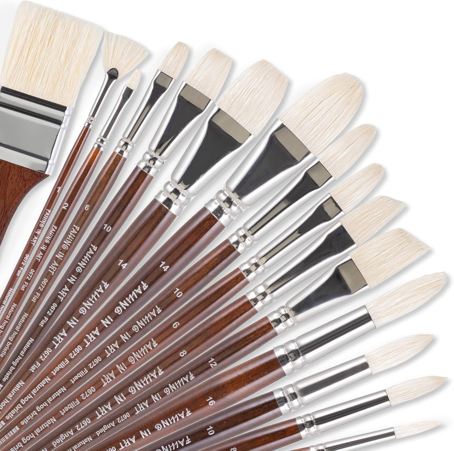Falling in Art Natural Bristle Paintbrush Set for Artists