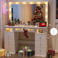 Makeup Vanity Desk with Lights and Large 36.9 in Mirror - Bright