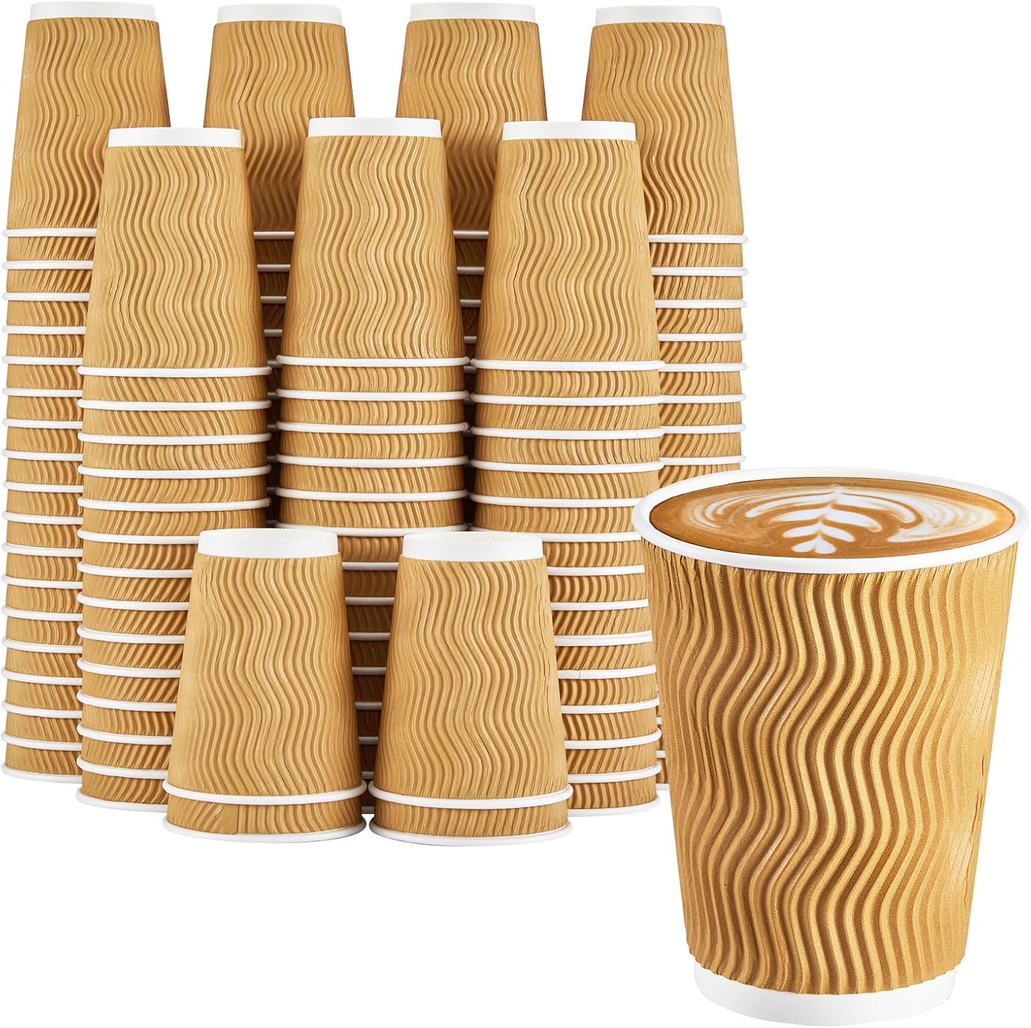 Insulated Ripple 12oz Coffee Cups - Keep Your Brew Hot!
