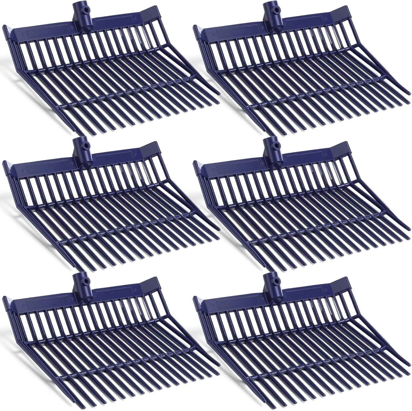 Lasnten 6 Pcs Manure Fork Replacement Head for Easy Cleanup