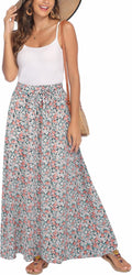 Chiffon Women Flowy Long Skirts - Pleated High Waisted Maxi