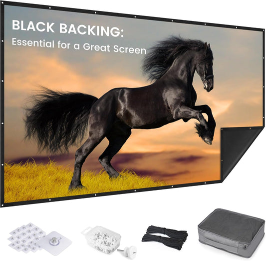 100 Upgraded Projector Screen - Crisp Viewing Anywhere!