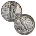 USA Walking Liberty Half Dollar Coin Set of 4 - 90% Silver Circulated