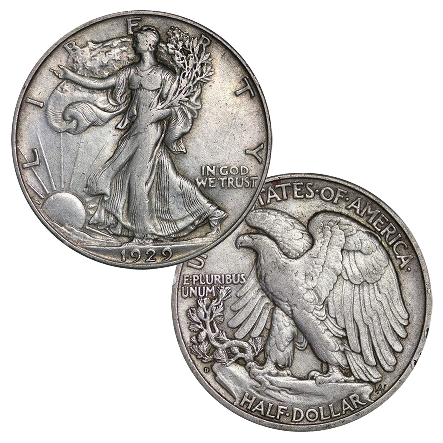 USA Walking Liberty Half Dollar Coin Set of 4 - 90% Silver