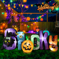8.7 FT Long Halloween Inflatable Spooky Pumpkin Outdoor Decoration