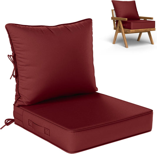 Outdoor Seat Cushion Set for Patio Furniture - Waterproof & Durable