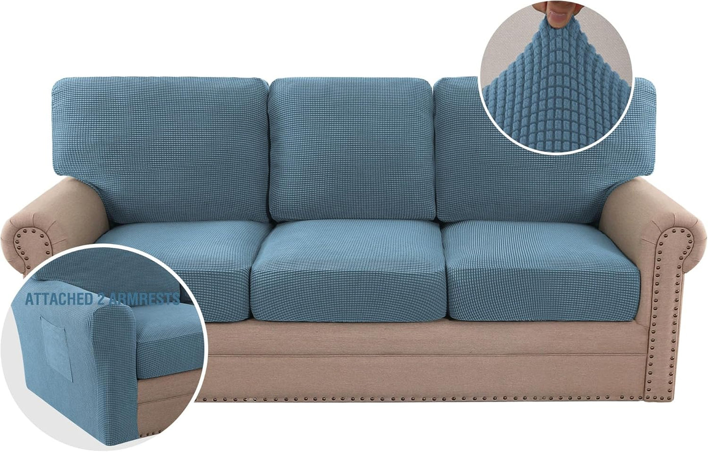 H.VERSAILTEX Multi-Pieces Sofa Covers for Custom Fit Protection
