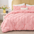 California King Comforter Set Boho Pintuck Bedding - Lightweight