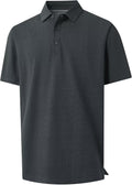 Mens Cotton Blend Polo Shirt for Men - Moisture Wicking Performance