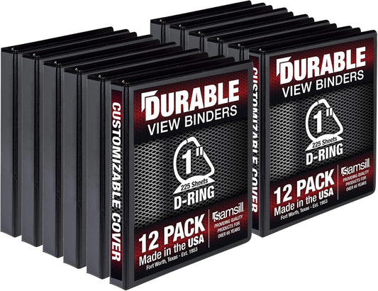 Durable 1 Inch 3 Ring Binder for Heavy-Duty Document Storage