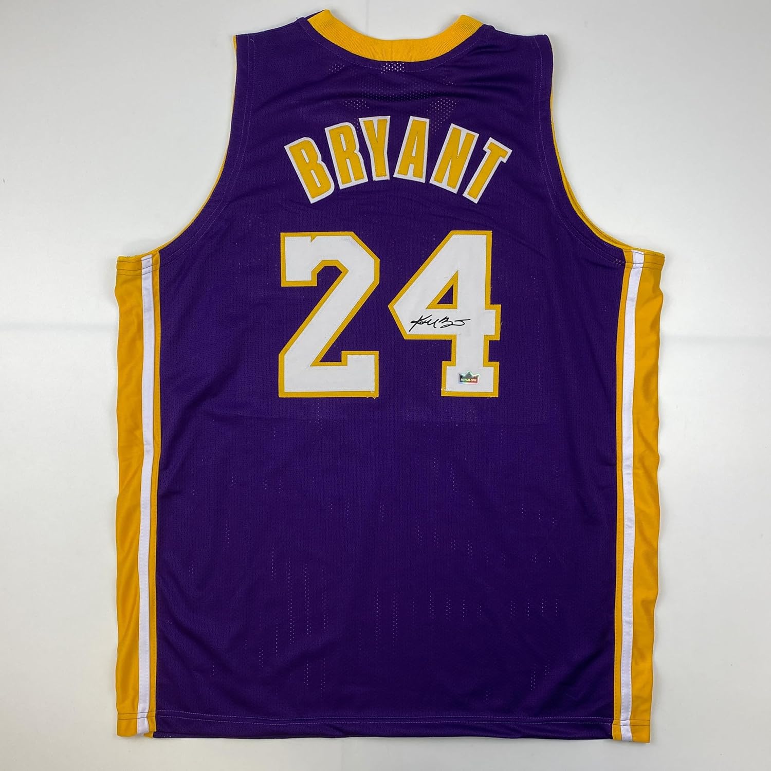 Facsimile Autographed Kobe Bryant #24 LA Purple Jersey XL