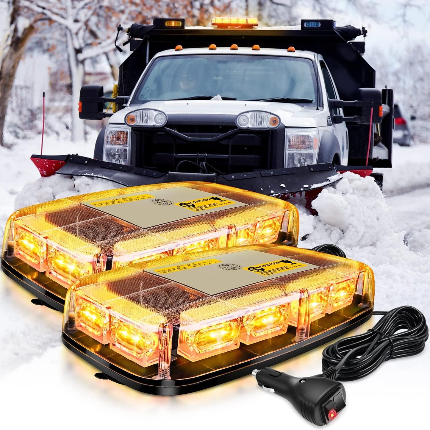 Nilight 12 Inch Roof Top Strobe Lights for Emergency Vehicles