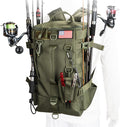 Fishing Tackle Backpack with Rod Holders - Large-Capacity Gear