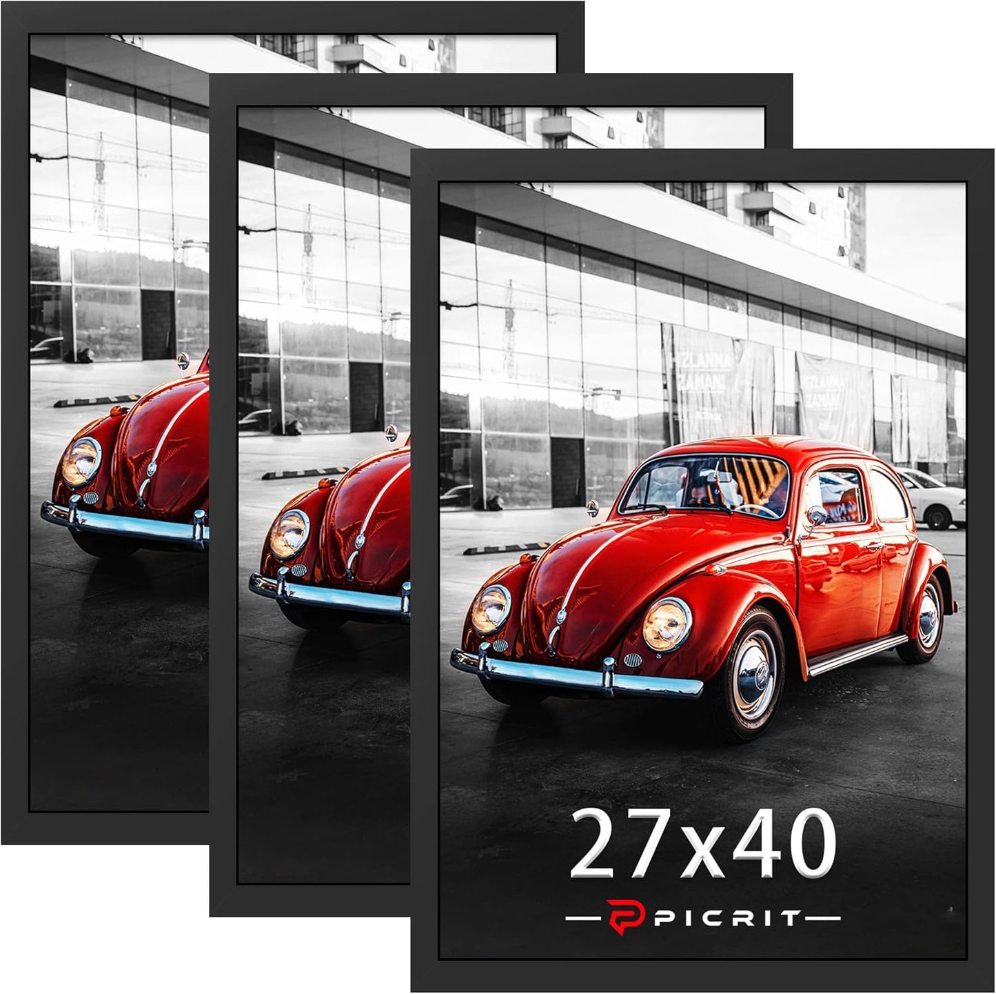 Flexible 27x40 Inch Poster Frame 3 Pack for Wall Mounting