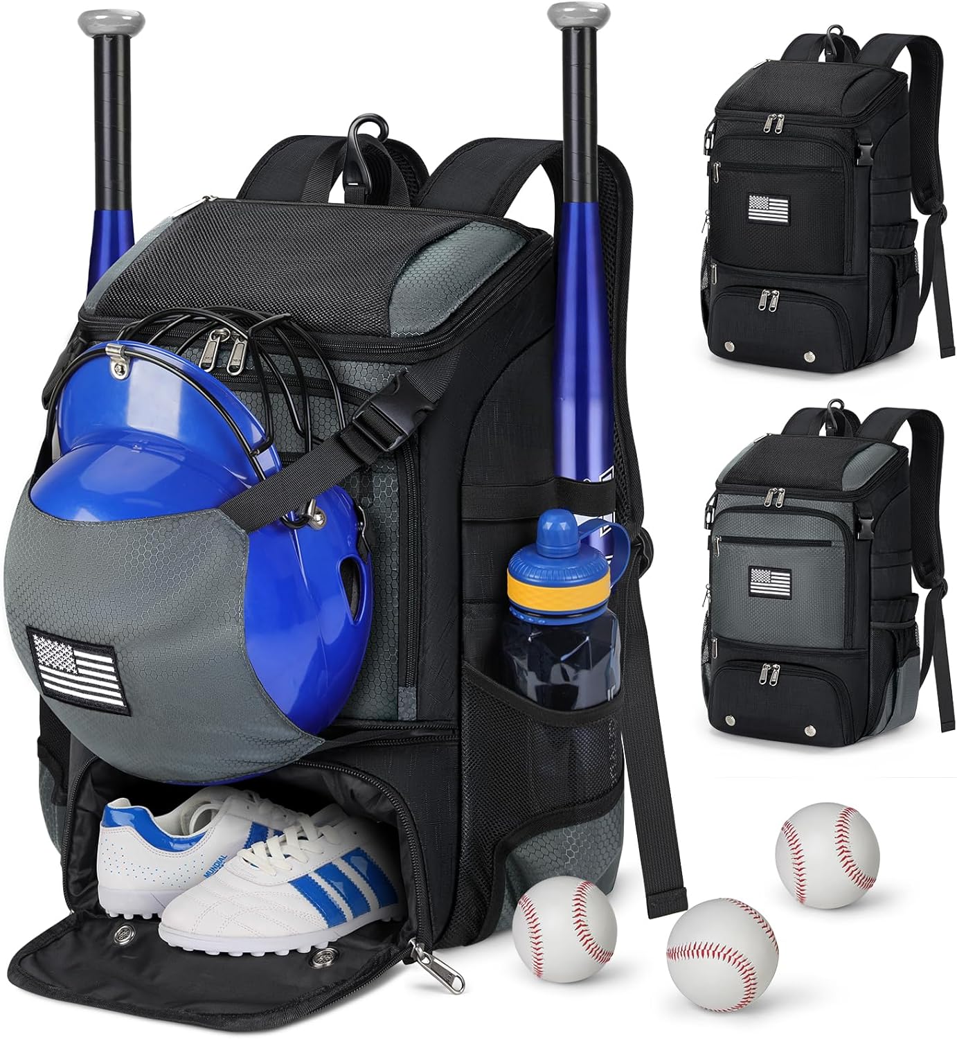 RAINSMORE Baseball Backpack with Shoe Compartment for Athletes