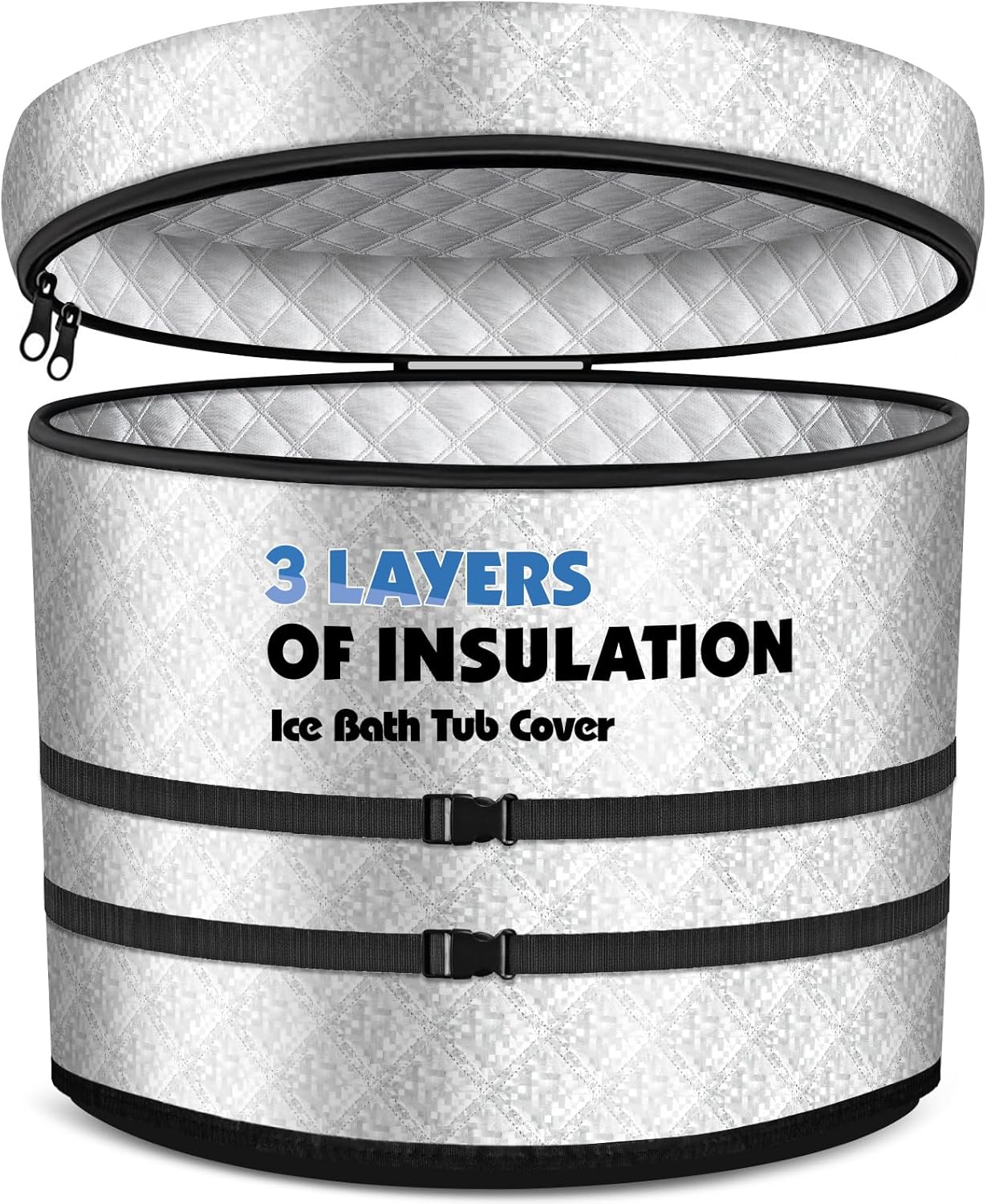 Ice Bath Tub Cover with 3 Layers Insulation for Cold Plunge