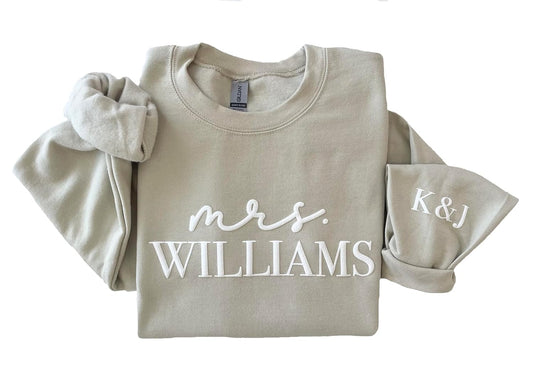 Custom Mrs Sweatshirt - Wedding Gift