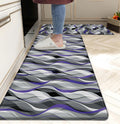 Kitchen Mats for Floor Modern Abstract Stripe Rug Set - Cushioned