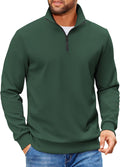 Mens Quarter Zip Pullover Mock Neck Sweater - Lightweight Warm