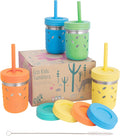 10oz Stainless Steel Kids Drinking Cups - Spill Resistant 4 Pack
