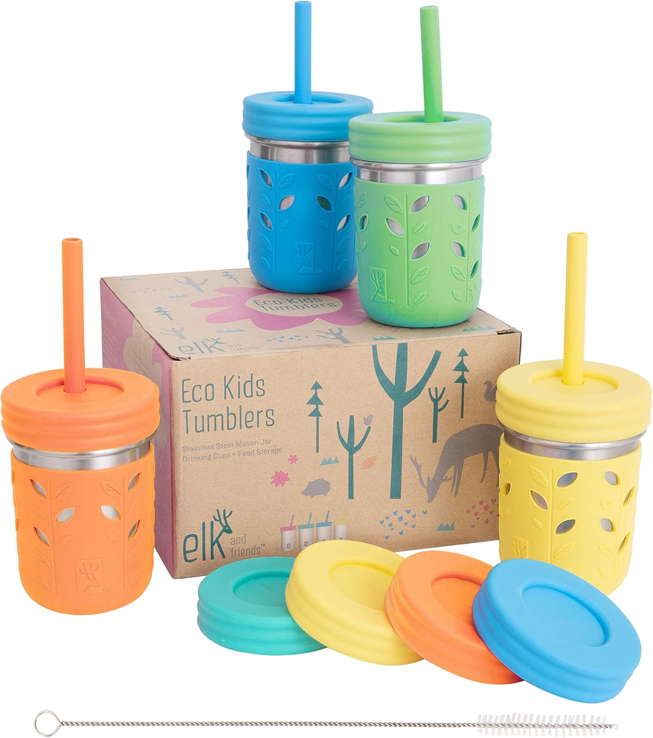10oz Stainless Steel Kids Drinking Cups for Smoothies and More